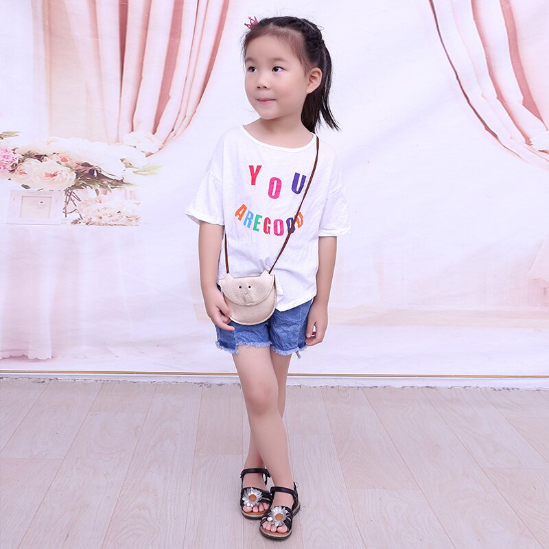 Le plus petit chat sac de messager pour enfants bébé filles mignon chat porte-monnaie Mini sac à bandoulière enfants petit sac