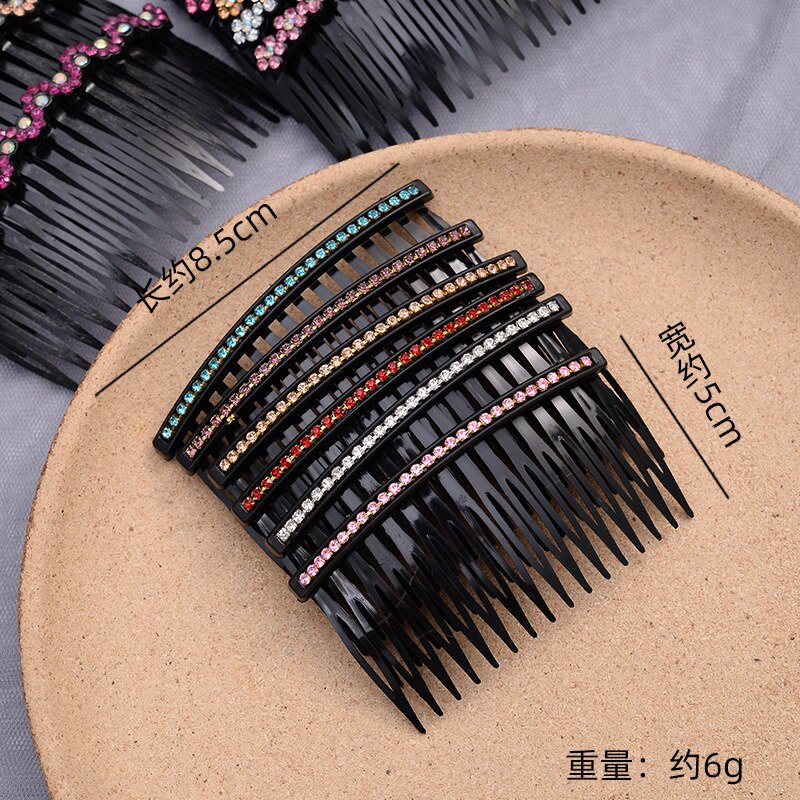 1Pc Rhinestone Bloem Haar Insert Kammen Bruiloft Party Side Kam Hair Styling Accessoires Voor Vrouwen Meisjes Haar Sieraden: 4