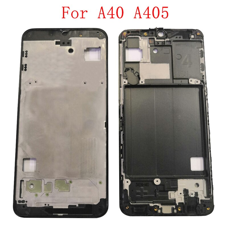 Obudowa środkowa rama LCD Bezel płyta panelu podwozia dla Samsung A10 A20 A30 A40 A50 A60 A70 A10S A20S A50S telefon bliski rama: For A40