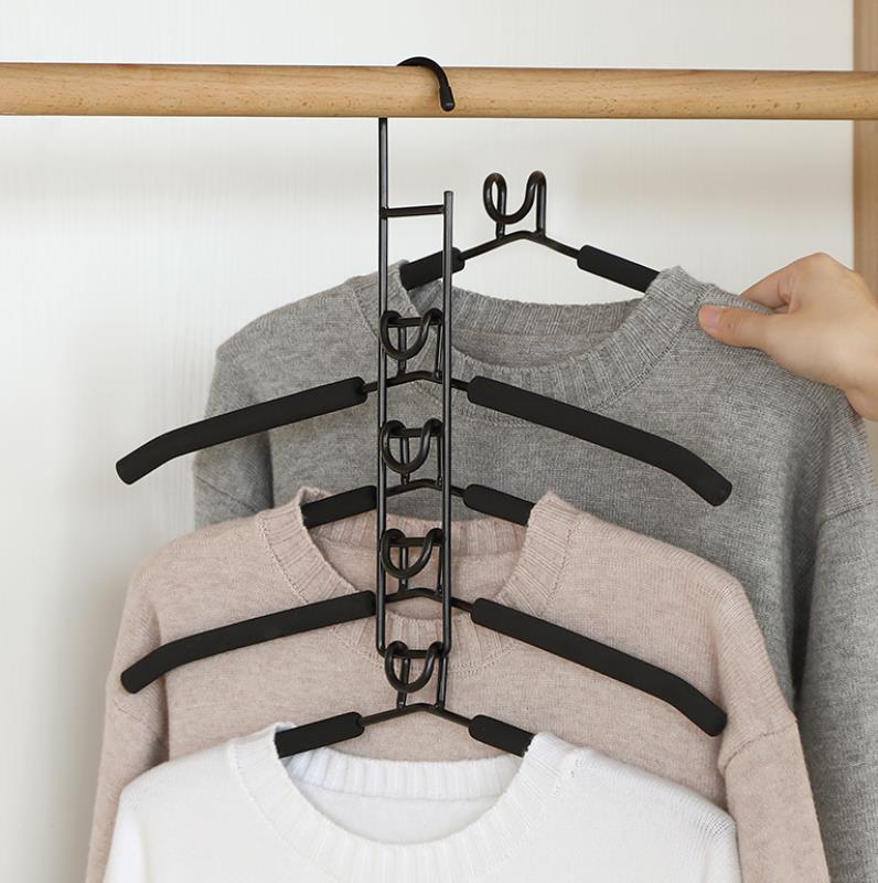 Multi-function Wardrobe Space-saving Stack Hanger Hook Coat Hook Plastic Closet Stack Hanger Rack Bedroom Storage Organizer