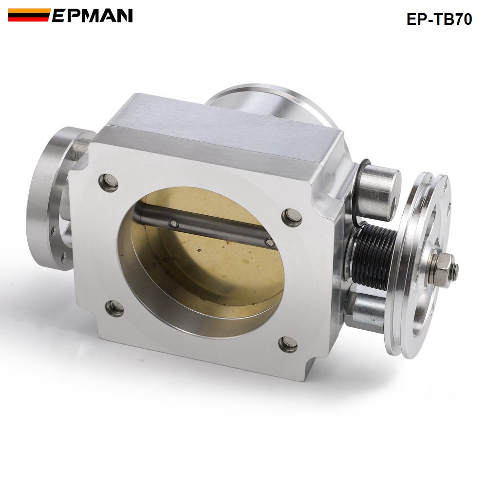 Universal Upgrade Aluminum Blue 70MM Throttle Body Intake Manifold MK1 MK2 MK3 EP-TB70