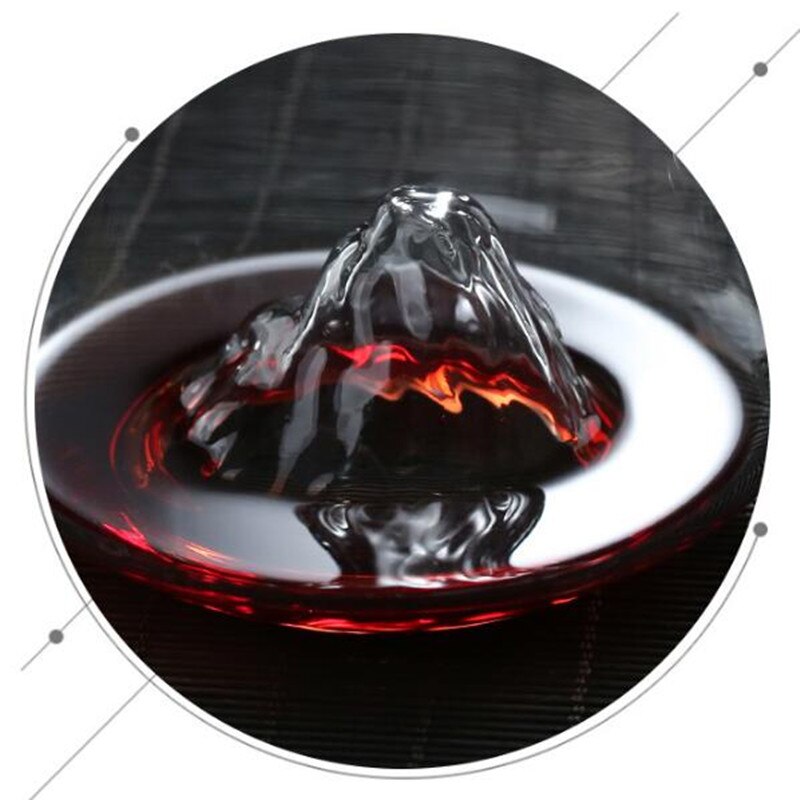Thickened Whiskey Glass Household Clear Glass Volcano Cup Red Wine Glass 1pc