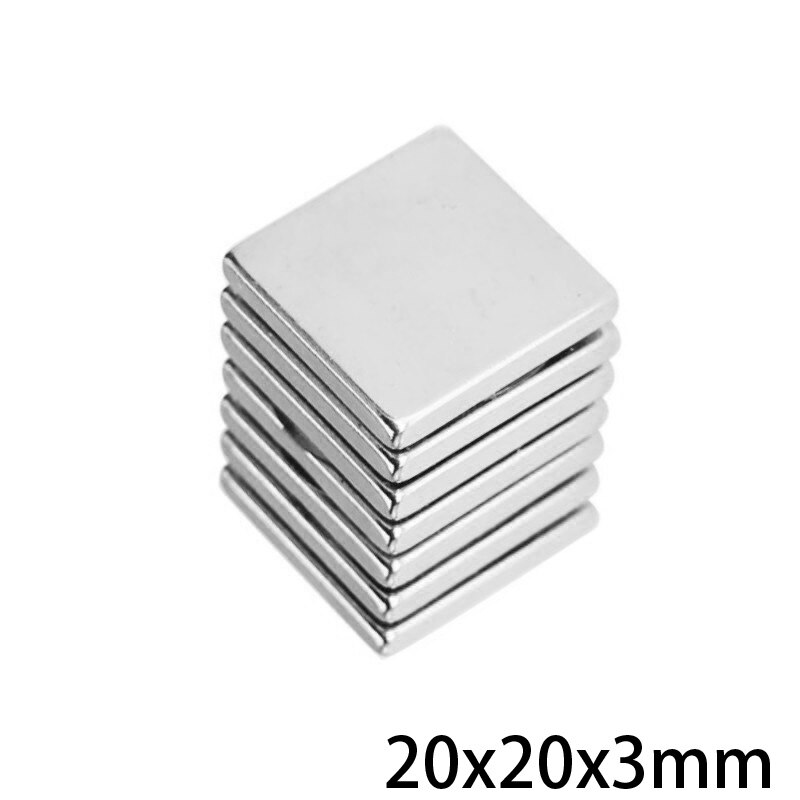 2 ~ 50 Stuks 20X20X3 Mm Quadrate Permanente Magneten Dikte 3 Neodymium Magneet N35 20X20X3 Mm Sterke Magnetische Magneten 20*20*3 Mm