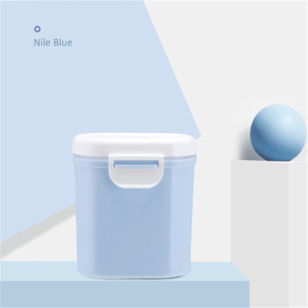 Dispensador portátil de fórmula de leche en polvo para bebés, caja de almacenamiento de alimentos para niños: blue large