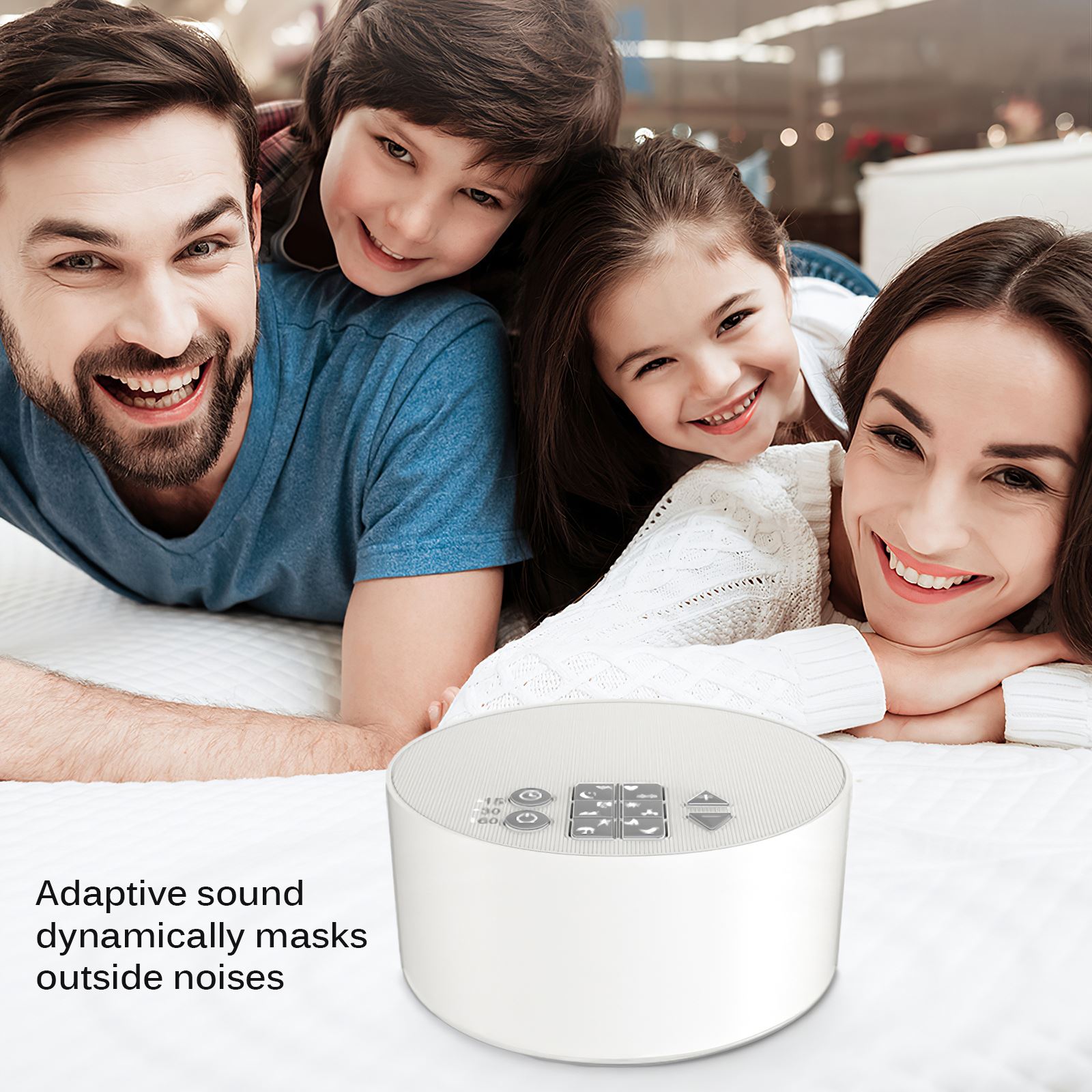 Usb recarregável máquina de ruído branco cronometrado desligamento sono máquina de som para dormir & relaxamento para o bebê adulto viagens escritório