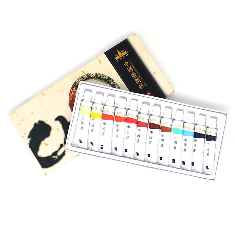 12/18/24 Kleuren 5/12Ml Chinese Schilderen Pigment Set Buis Aquarel Verf Set Voor Chinese Schilderkunst Inkt voor Kunstenaar Art Supplies: 5ml 12colors