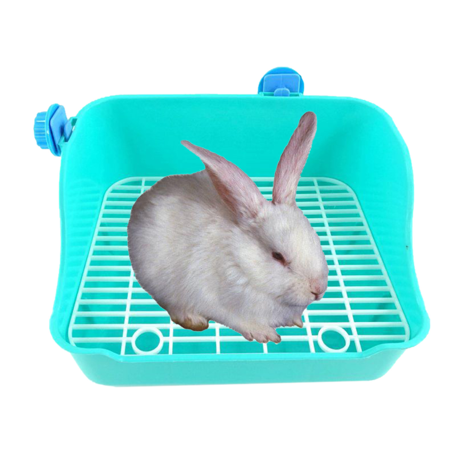 Rabbit Litter Box Corner Toilet Cage Box Potty Pet Pan for Ferret Chinchilla: Green