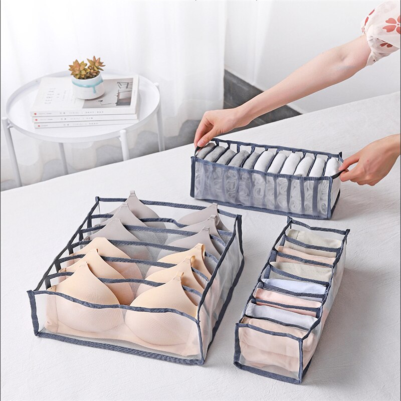 Home Room Storage Divider Dormitory Storage Box Underwear Bra Socks Panties Storage Box Wardrobe Drawer Organizer Cabinet Closet