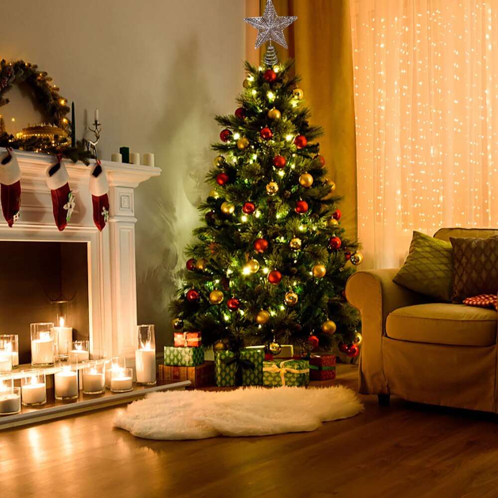 1pc kerstboomstertoppers, decoratiebenodigdheden voor kerstboomversiering