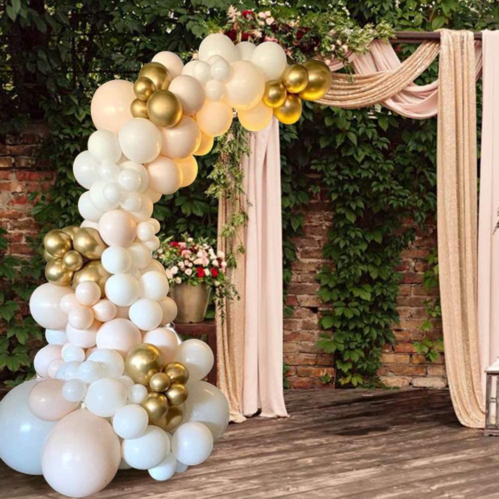 White Themed Balloon Garland Arch Kit Bride to be Latex Balloon Wedding Birthday Party Decoration White Globos Baby Shower
