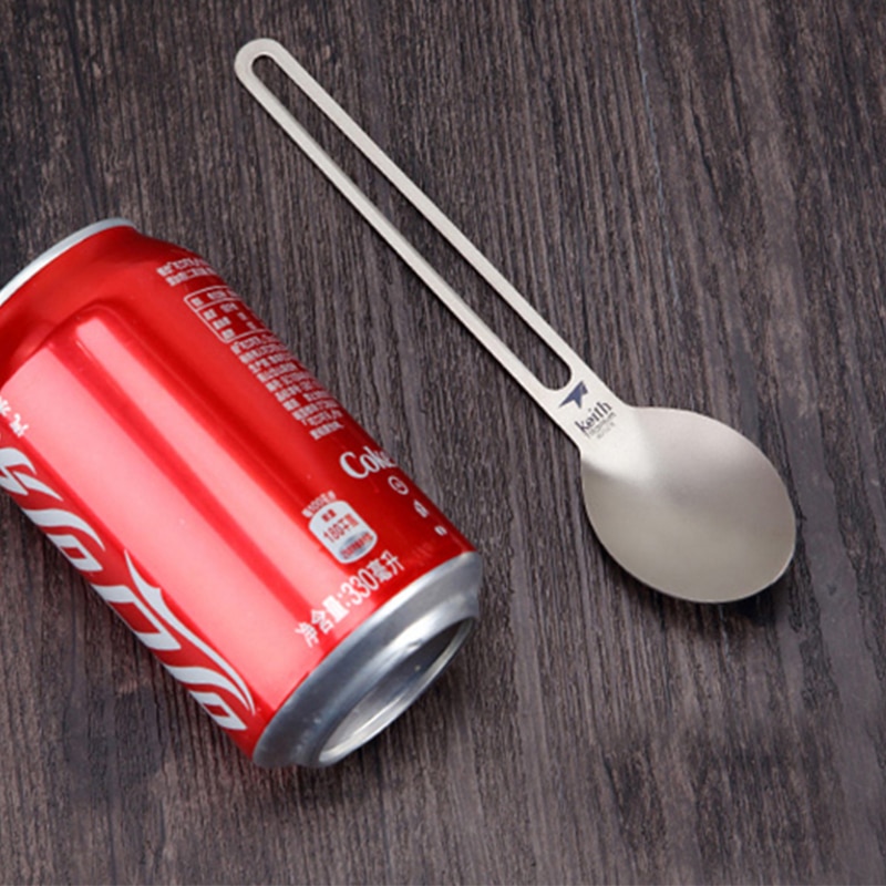 Pure Titanium Spoon Long Handle Spoons Flatware Coffee Drinking Tools Kitchen Gadget 180mm Ti5313