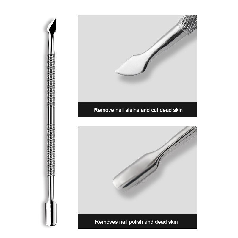 Kopytko robić skórek stal nierdzewna martwa skóra narzędzia robić manicure paznokci polski usuń skrobak czyste narzędzie paznokcie u stóp trymer nożyce: 1szt M305