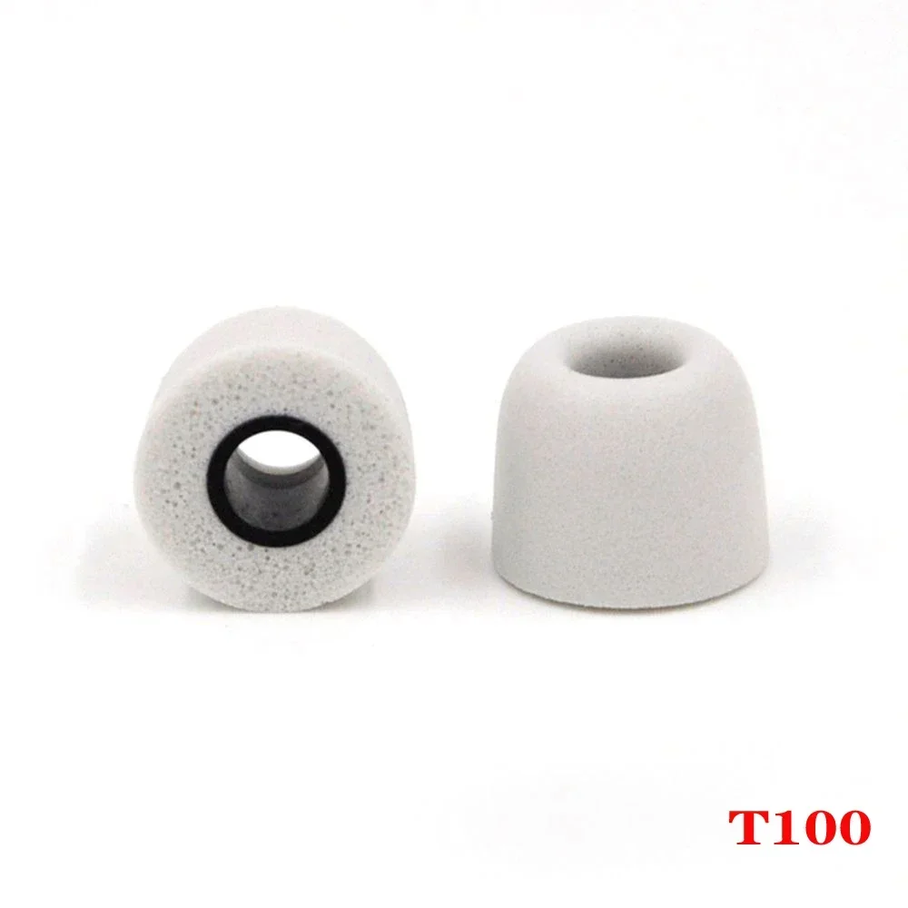 1 Paar Traagschuim Oordopjes Oorbeschermers T100 T200 T300 T400 Oordopjes Voor In-Ear Oortelefoon Lawaai Lsolerende Zachte Vervangende Oorpunten: S / Light Grey