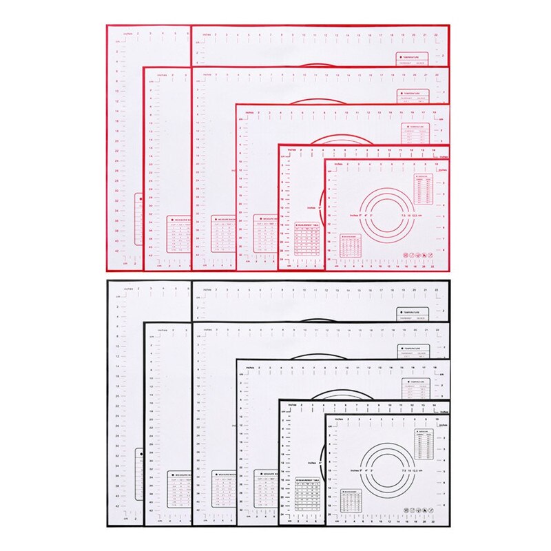 Silicone Baking Mat Scale Rolling Dough Pad Kneading Dough Mat Non Stick Pastry Oven Liner Bakeware 60*40/40*30cm