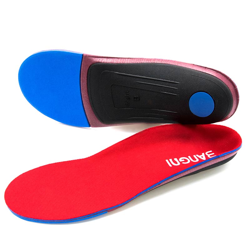 3ANGNI Orthopedic Insoles Arch Support For Flat Feet Shoe Inserts Women Men Othotic Heel Pain Plantar Fasciitis Insole: Red / 230mm