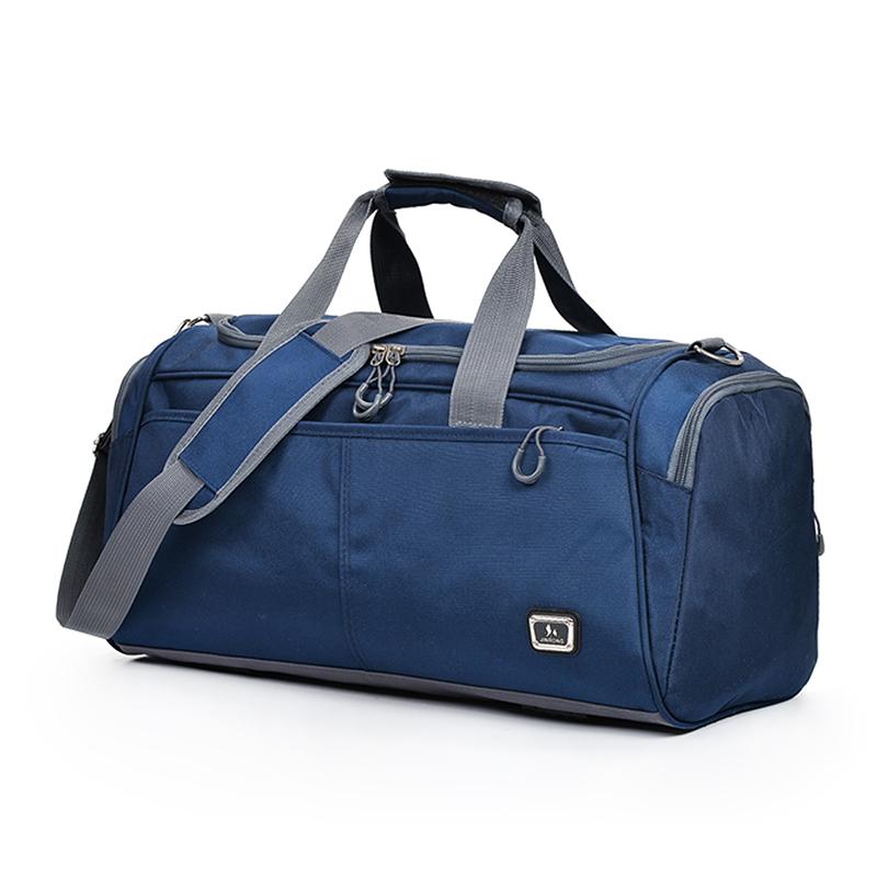 Travel Bags Men Large Capacity Travel Bags Portable Fitness Bag Short-distance Trip Uggage Travel Bag Men: Deep Blue