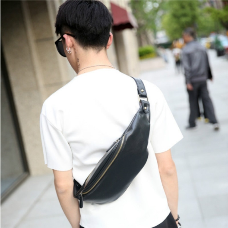 MEDADA neue leder bund männer kleine breastband männer tasche outdoor freizeit kleine bund flut männer tasche taille packs