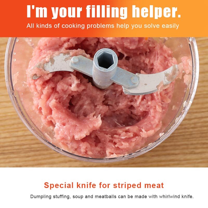 Manual Meat Grinder Hand-power Vegetable Food Chopper Fruit Nuts Grinder E2S