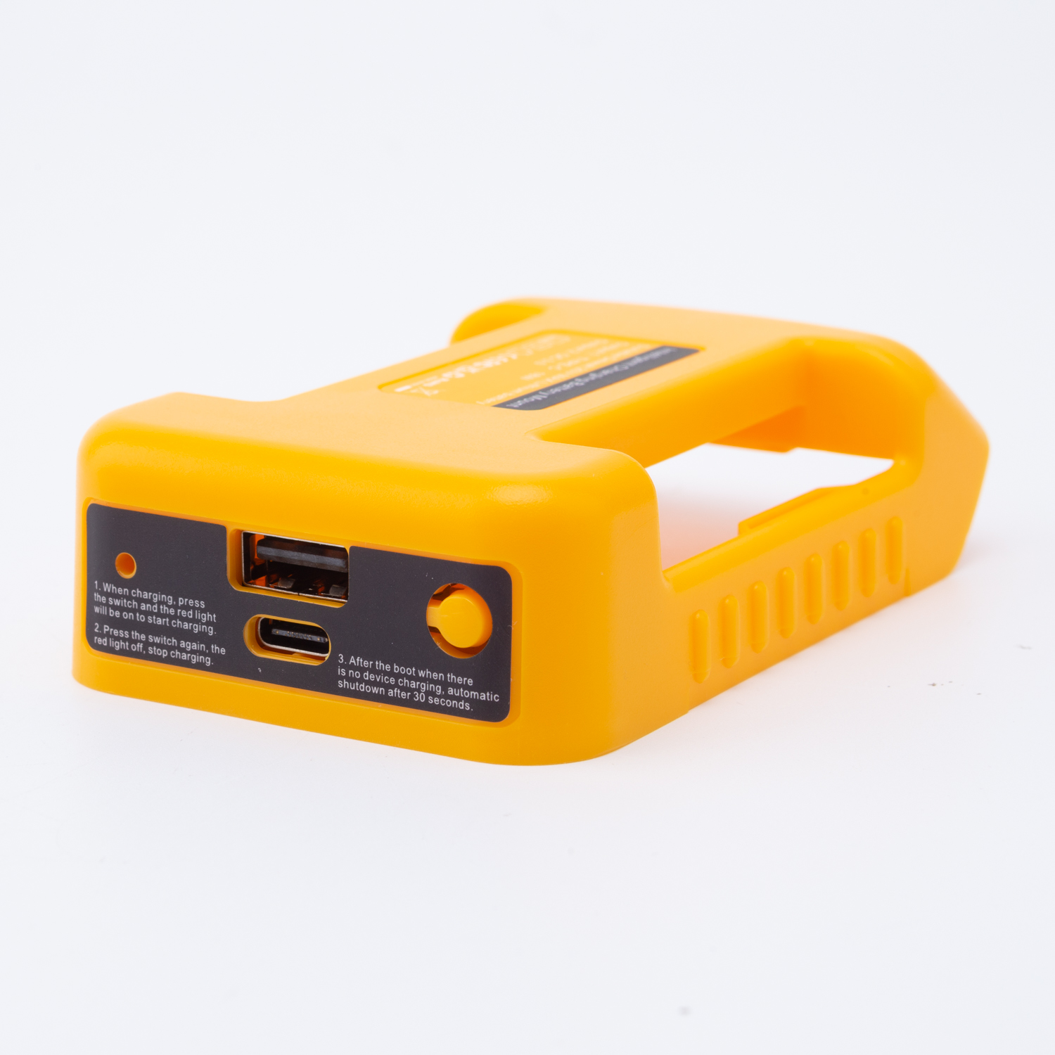 Chargeur de batterie externe pour batterie au Lithium DeWalt 18V avec USB avec type-c pour ordinateur portable téléphone portable charge rapide (sans batterie)