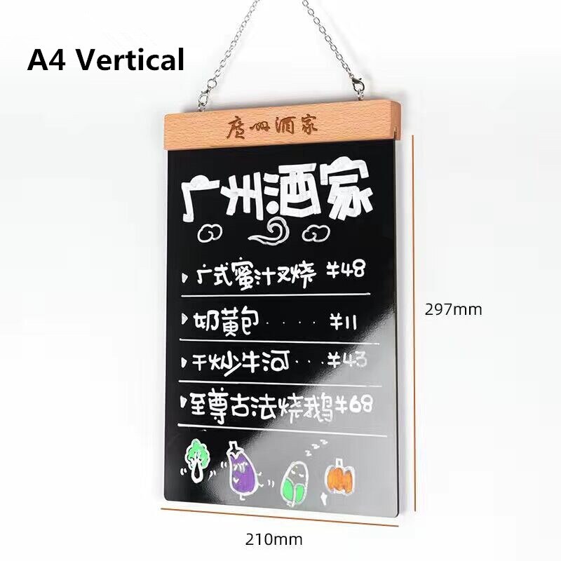 A4 Wooden DIY Board Hanging Door Sign Plaque Wall Decorations Home Yard Business Shop Cafe And Restaurant Front Sign