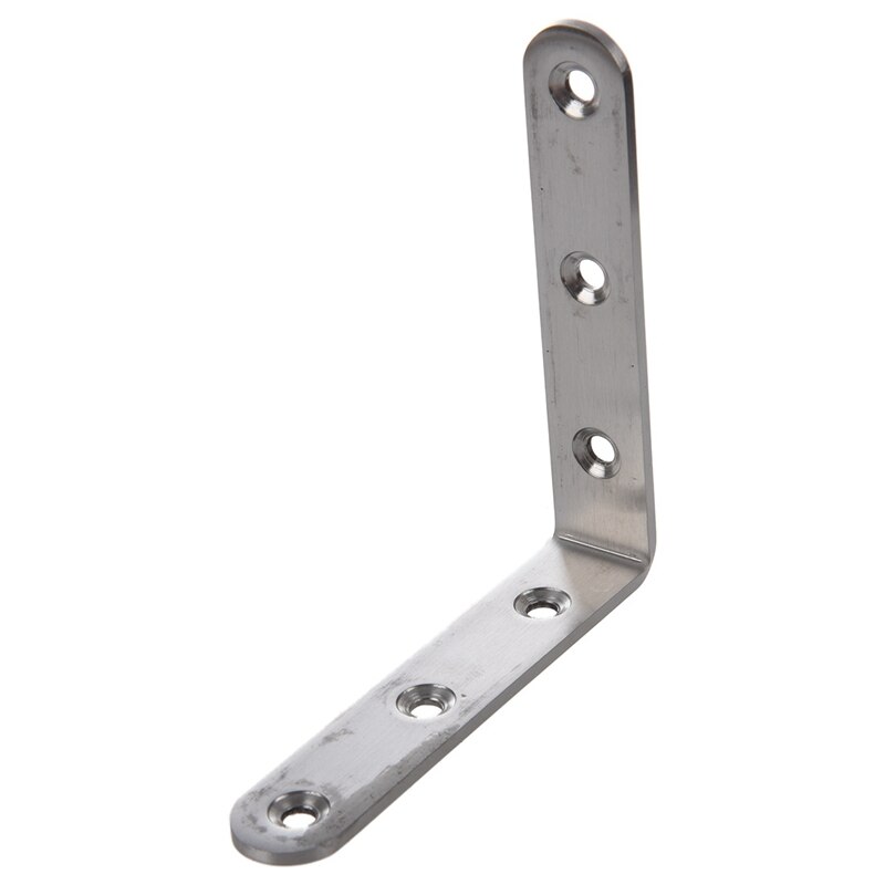 4 x Stainless Steel Shelf Support Corner Brace Angle Bracket 100X100mm & 1x 125X75mm L Shape Stainless Steel