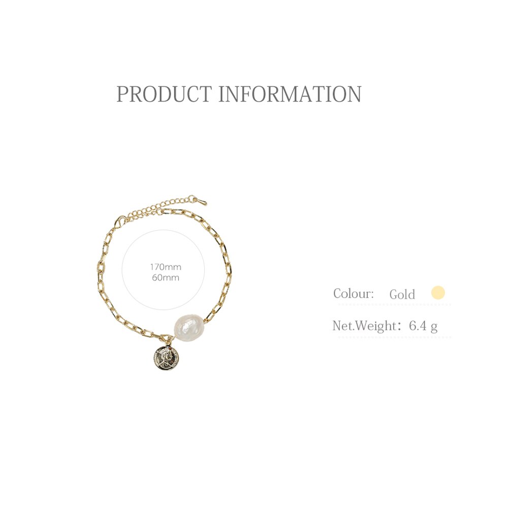Yhpup naturel perles Portrait chaîne Bracelet Bracelet été bijoux pour femmes à la bijoux accessoires
