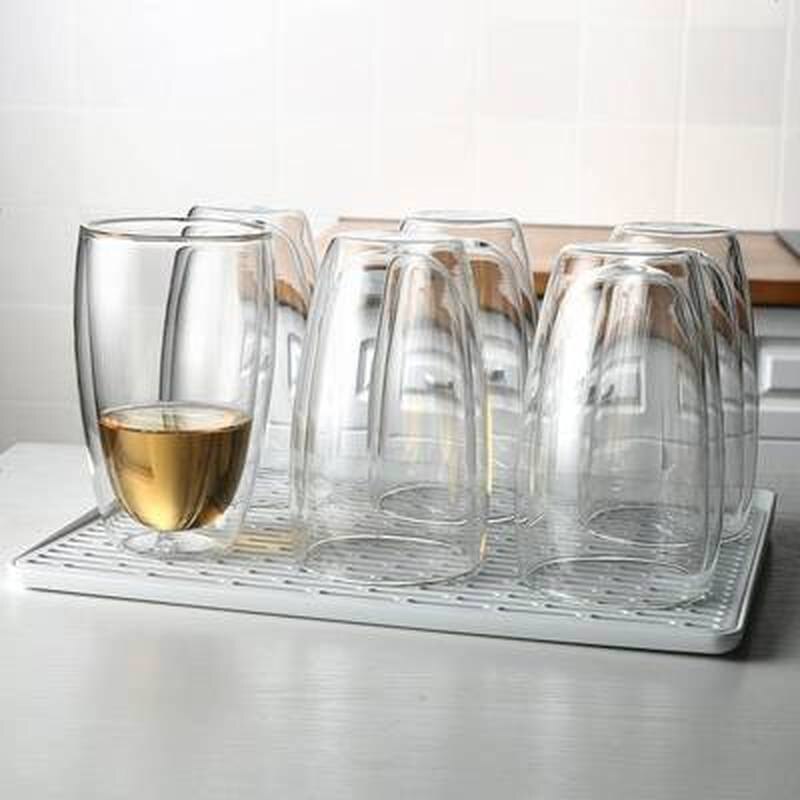 Double Wall Glass Cup Coffee Cups Glass Tea Transparent Cups Tea Cup Set Glass Coffee Cup Set 1pc/2pc/4pc/6pc