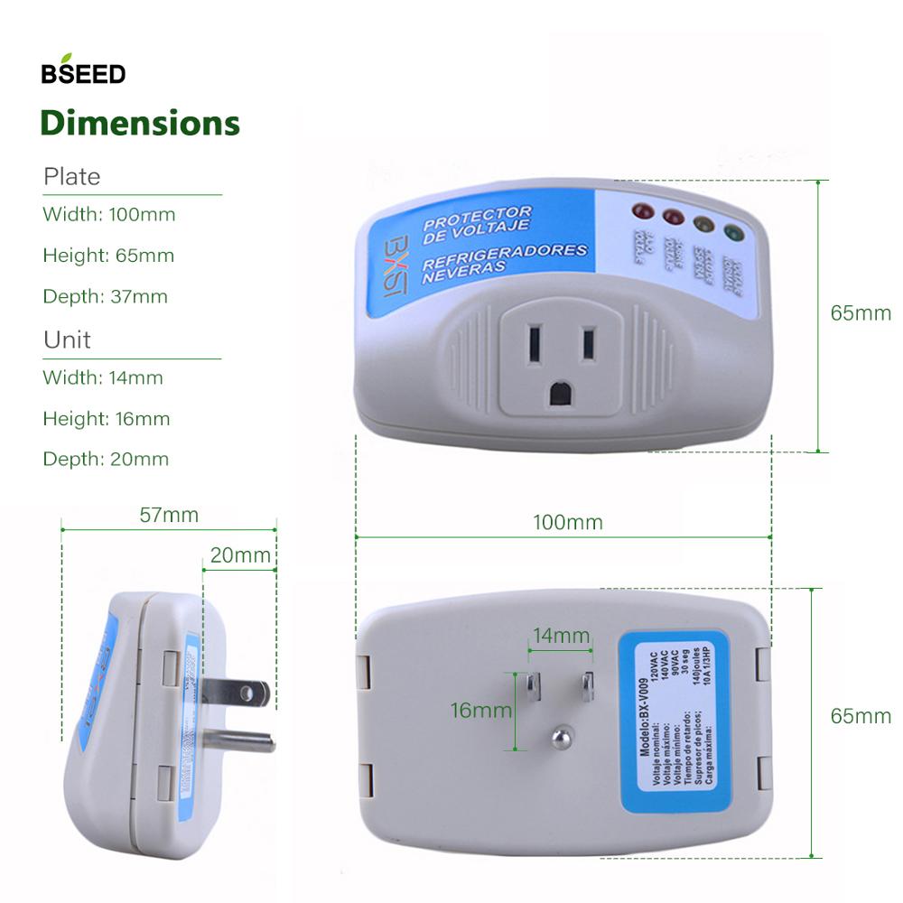 Bseed 3 pack us överspänningsskydd spänning brownout plug 120v hushållsapparater vit pc serie us plug amerikansk standard