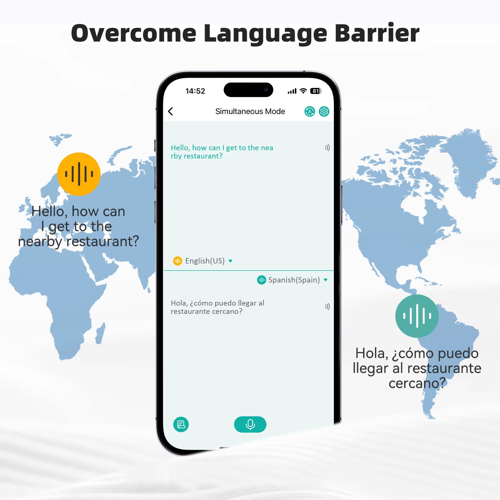 V17 Real-Time Translator-oordopjes - 150-taal tweeweg AI-vertaalheadset Draadloze BT-oortelefoon voor reizen/zaken/school