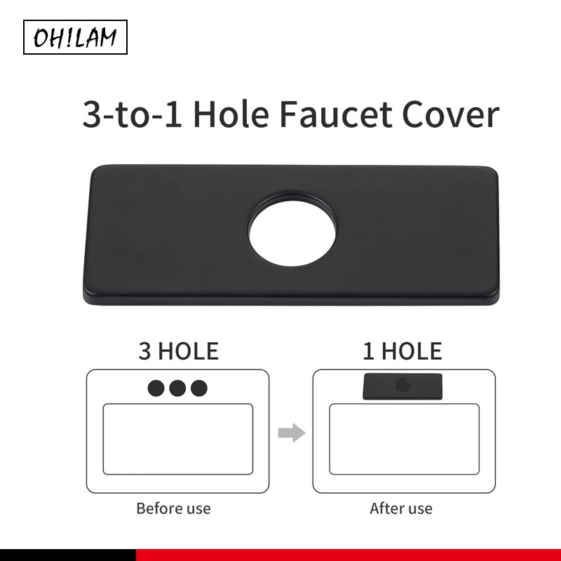 6 &quot;Chrome Circulaire Kraan Plaat Rozet Geschikt Voor 4 Inch Sink 3-Naar-1 Gat Badkamer Vanity wastafelmengkraan Cover Dek Plaat