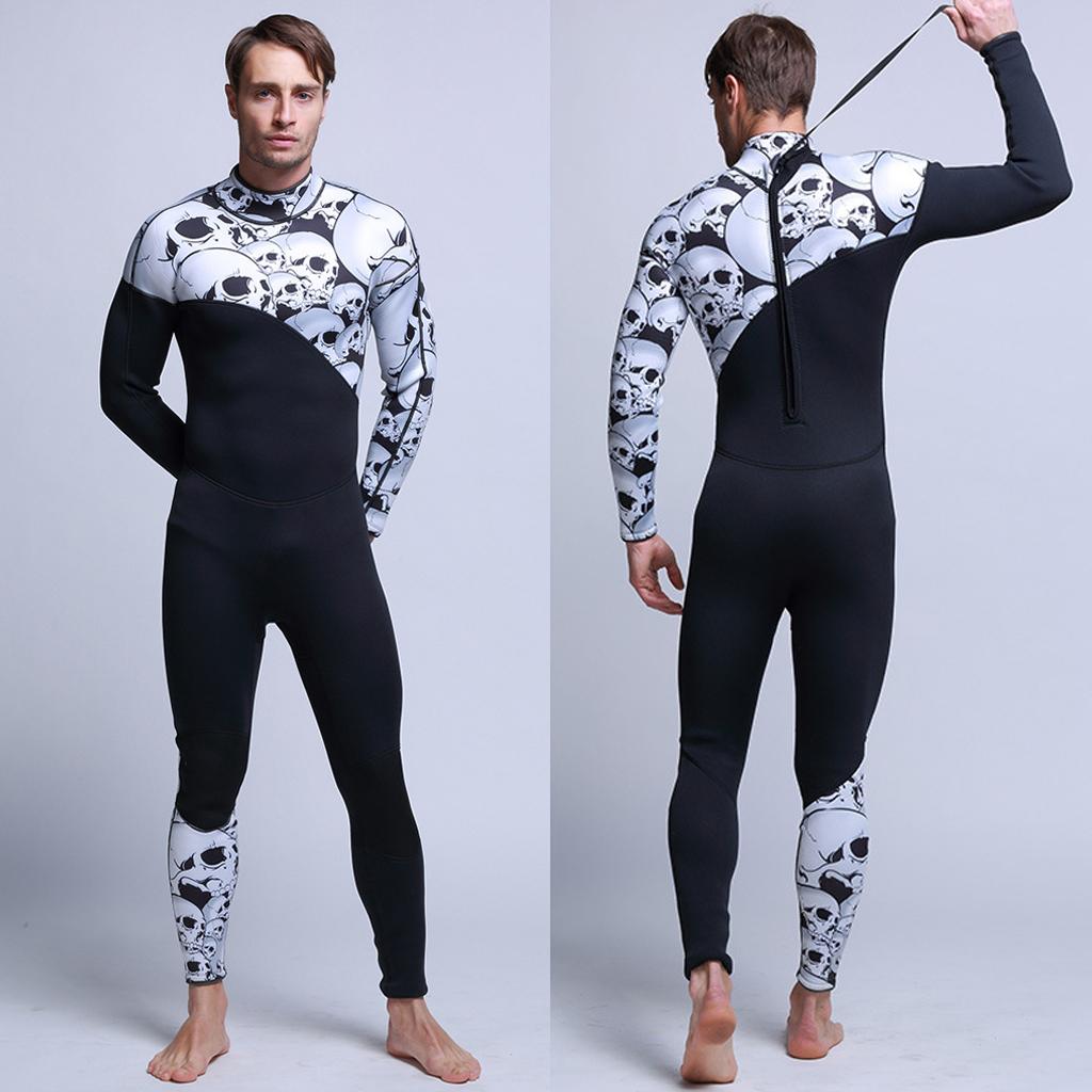 Wetsuits Men&#39;s Premium Neoprene 3mm Full Suit Scuba Diving Spearfishing Surfing Wetsuit Swimsuit