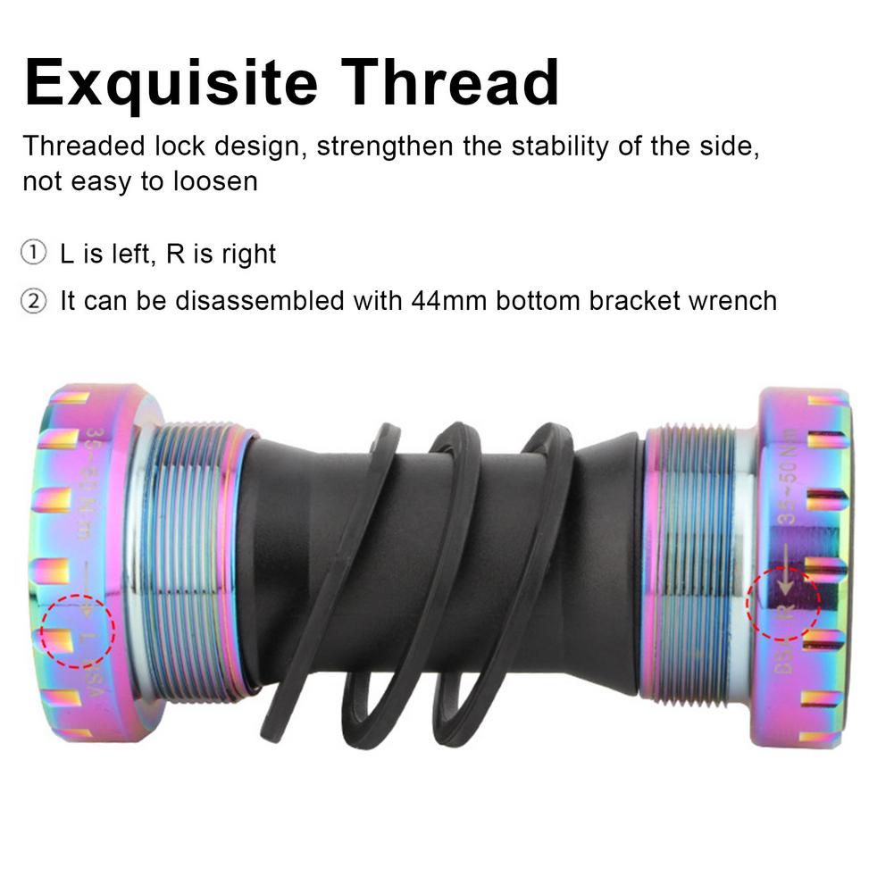 Bicycle Bottom Bracket Aluminum Integrated Crankset Bottom Bracket Hollow Threaded Bottom Bracket Bearings Bicycle Axis Parts