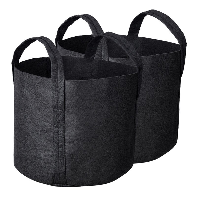 1/2/3Gallon Black Garden Plant Grow Bag Vegetable Flower Pot W/Handles Planter DIY Potato Garden Pot Plant Eco-Friendly Grow Bag
