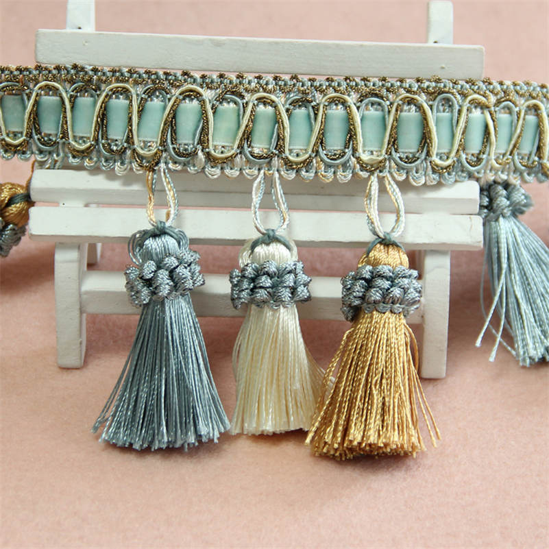 Bordo per tende da 1 metro, finiture per cucire, nappe, frange, tappezzeria, decorazione per cuscino fai da te: Argento antico
