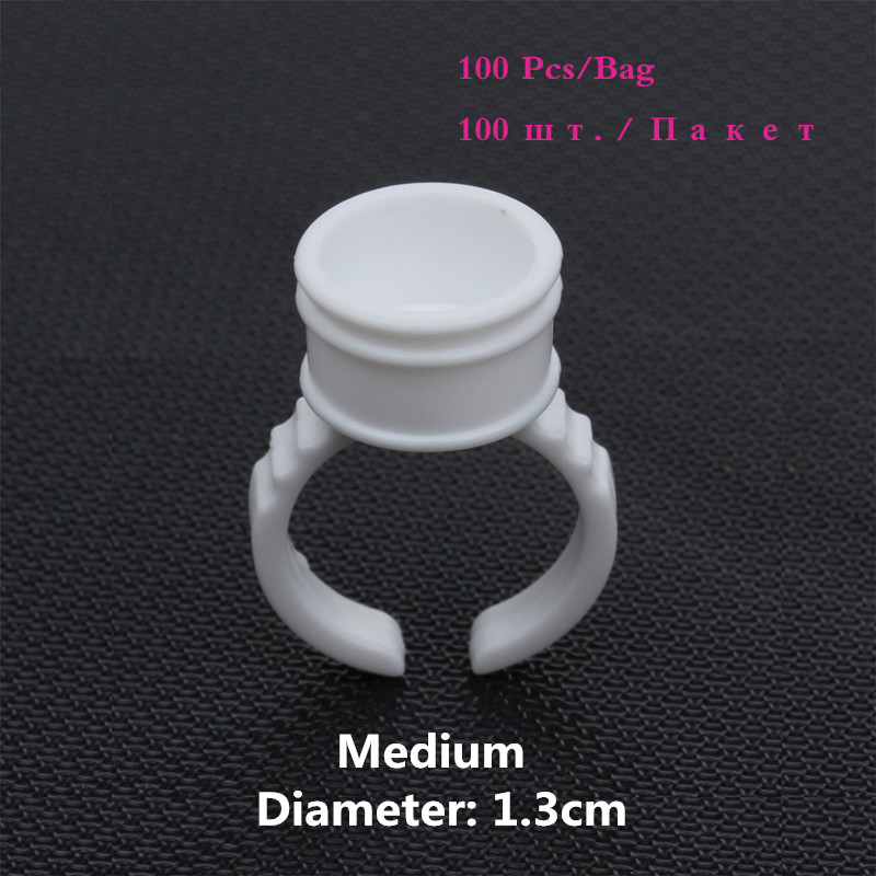 Wimpern Kleber Halfter Einweg Kleber Ringe Halfter Tinte Ring Tassen Tätowierung Individuelle Falsche Wimpern Verlängerung Kleber Pigment Halfter: M
