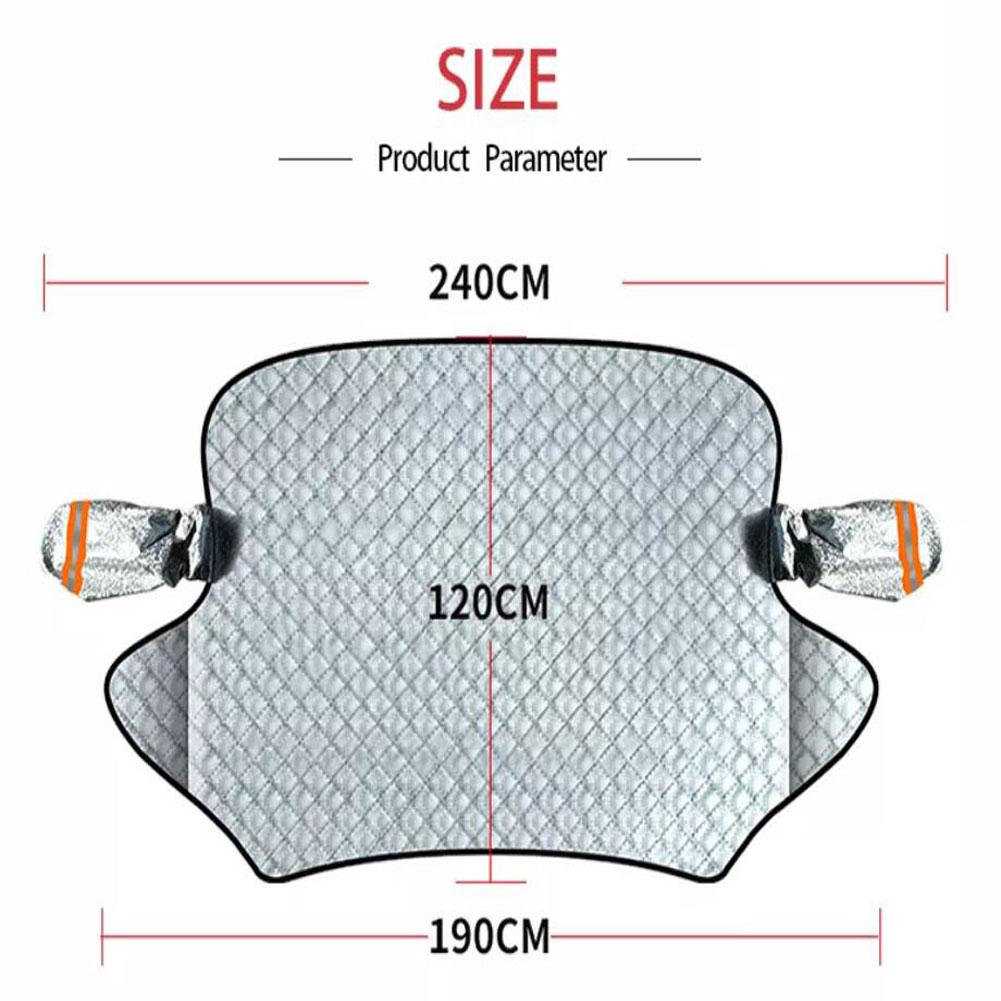 140x120cm Windschutz Abdeckung Auto Fenster Bildschirm Sonnenlicht Frost Eis Schnee Staub Protector Wärme Sonne Matte mit Spiegel covers: White