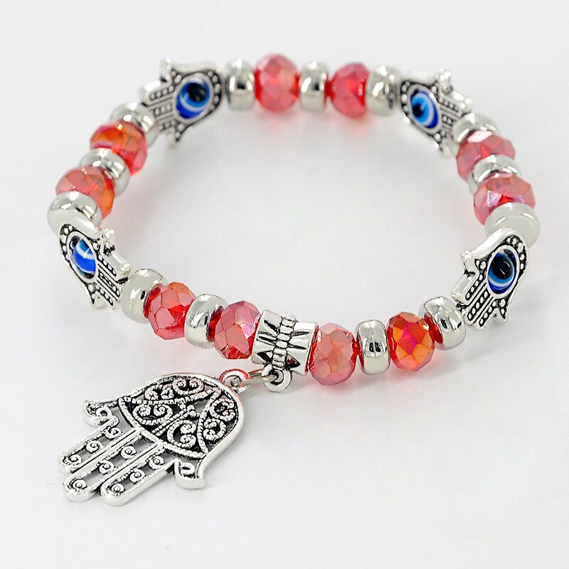 Retro Kralen Armbanden Armbanden voor Vrouwen Fatima Hand & Evil Eye Charm Sieraden