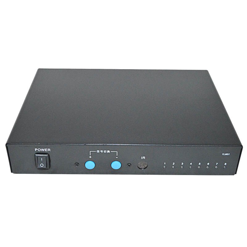 audio and video switcher with remote control 8 in 1 out AV switch TL801 185V-250V/ 50Hz