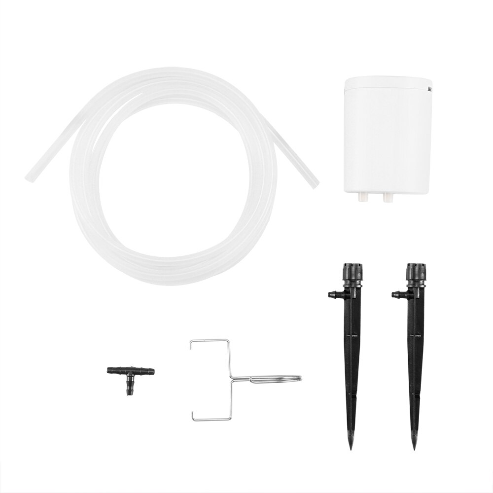 Kit de riego por goteo automático para el hogar, sistema rociador con controlador para bonsái de jardín, uso interior: 2 Heads Splashing