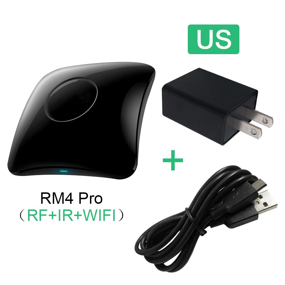 BroadLink RM4 Pro Smart Home Universal Remote IR & RF Transmitter For Air-con, TV, Switch, etc. Support Alexa and Google Home: US RM4 pro