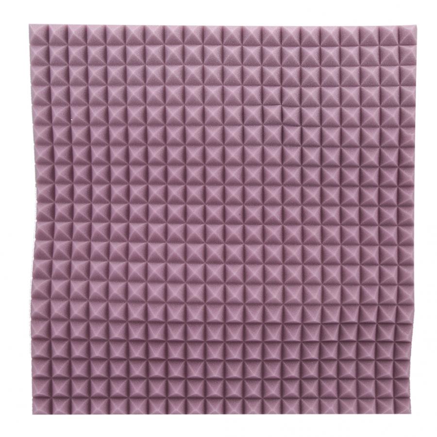 6pcs Sound-Absorbing Cotton Foam Acoustic Panels Studio Soundproofing Foam 50 x 50 x 2.5cm: Purple 