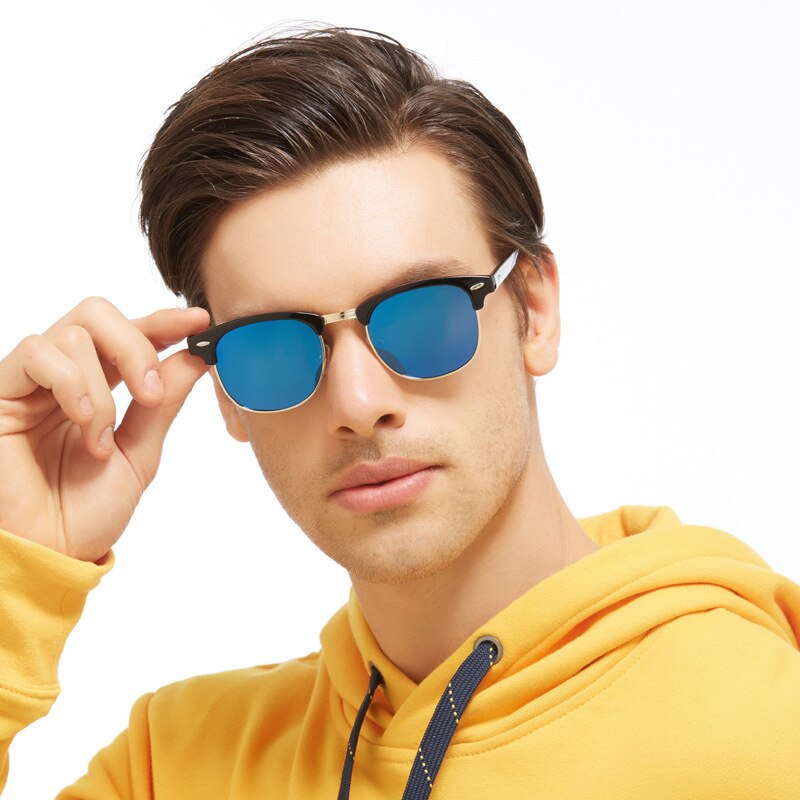 ASOUZ oval men's sunglasses UV400 classic retro brand ladies glasses UV400 driving sunglasses