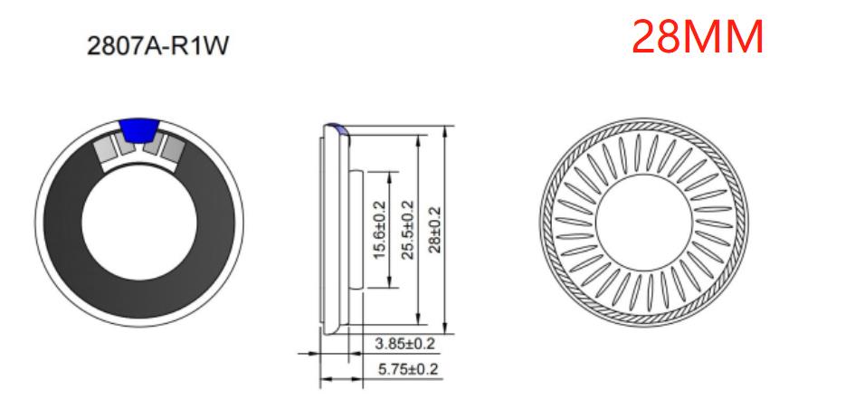 Ultradünner lautsprecher 1w 4/8/16/24/32/50 Ohm lautsprecherdurchmesser 20mm 23mm 26mm 28mm 30mm 32mm 36mm 40mm 45mm 50mm 57mm lautsprecher