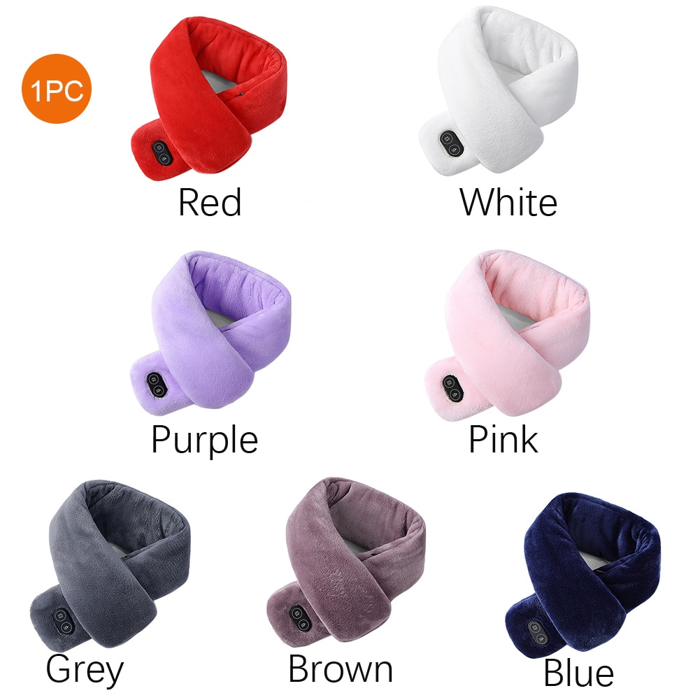 Vrouwen Mannen Zachte Temperatuurregeling Pijnbestrijding Cervicale Massage Schouder Hals Wrap Usb Verwarmde Sjaal Wasbare Winter Warm