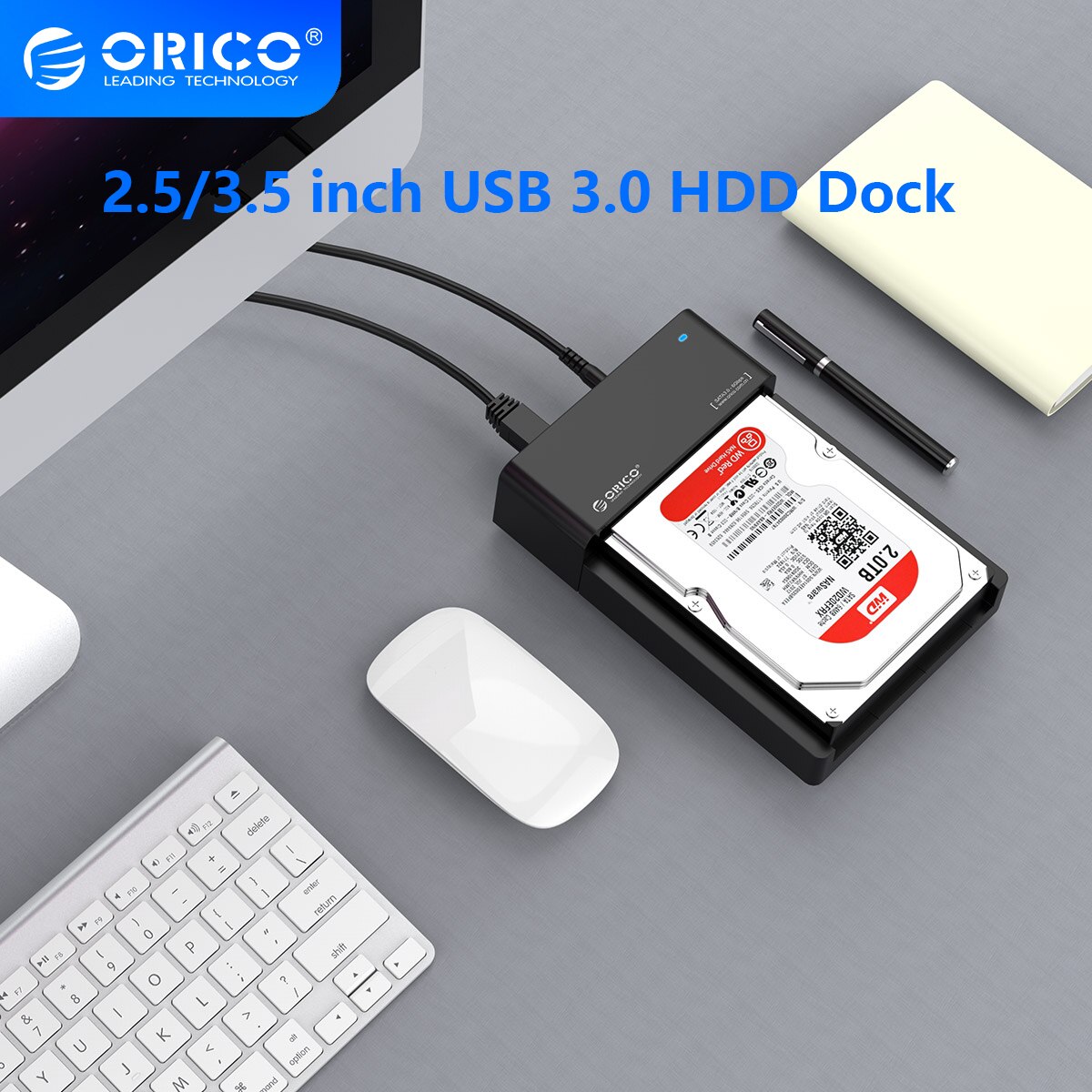 Orico 3.5 Inch Universele USB3.0 Harde Schijf Behuizing Tool-Gratis Sata Naar Usb Type B Esata Externe Ssd Harde drive Docking Station