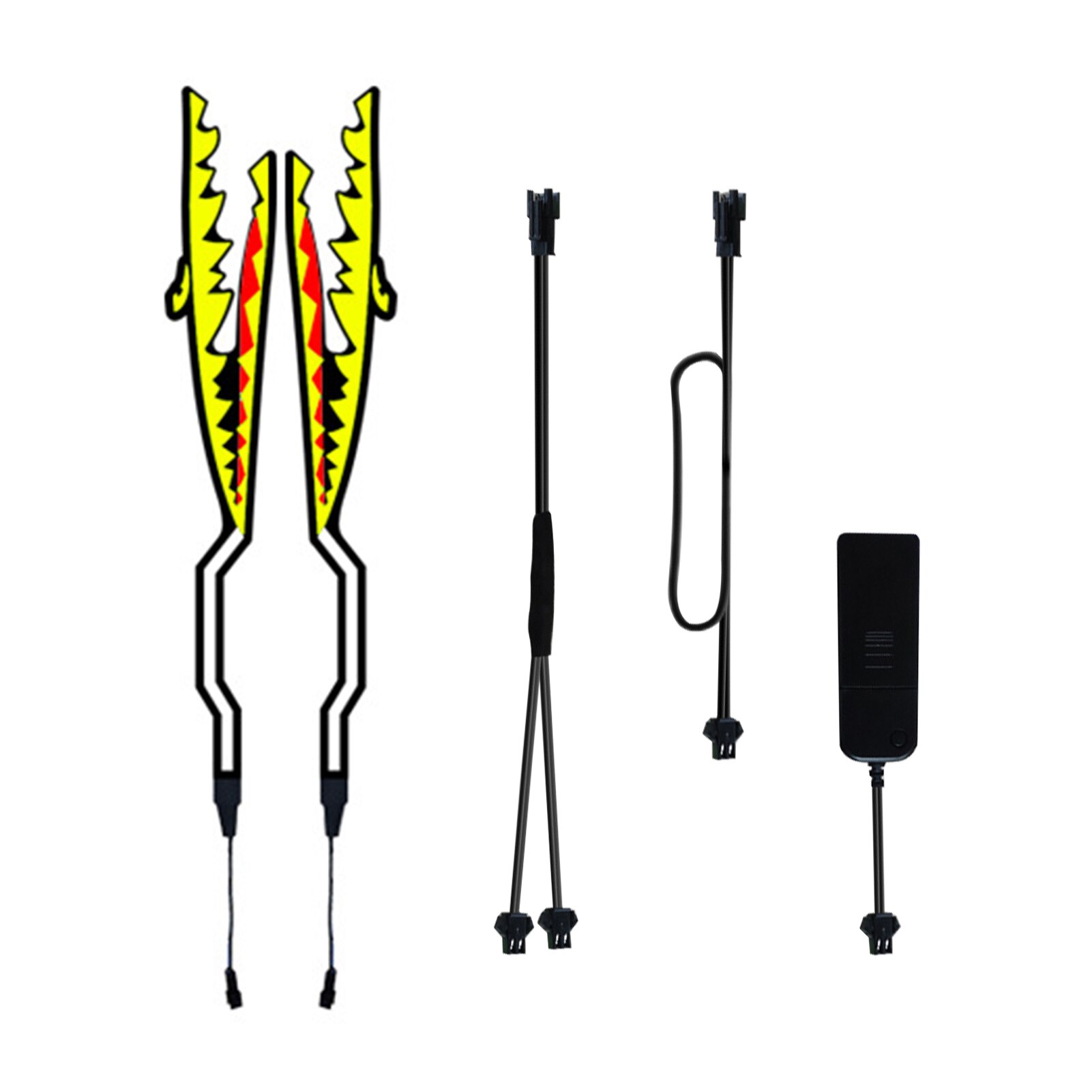 Led Easy Clean PVC Waterproof Light Strip Sticker Kit Night Riding Warning Motorcycle Helmet Flexible Bar Accessories Signal: Yellow