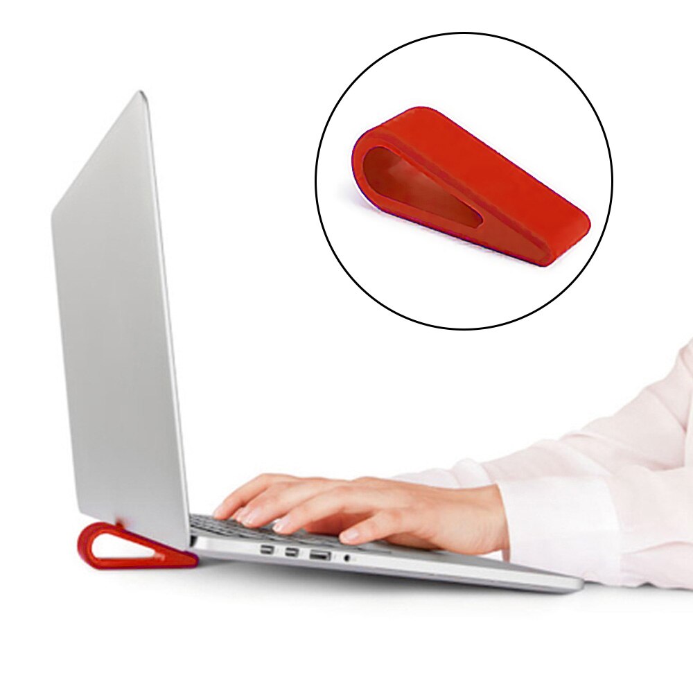Besegad Tablet Holder Laptop Cooling Stand Simple Notebook Keyboard Risers Stand Holder for Offices Cooler Base School Supplies: Red