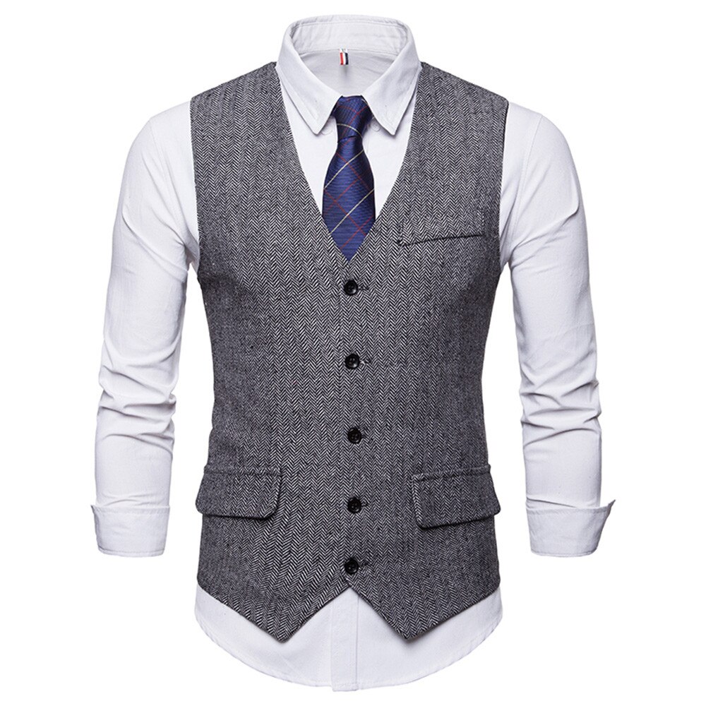 Jurk Vesten Voor Mannen Slim Fit Heren Pak Vest Mannelijk Vest Gilet Homme Casual Mouwloze Formele Zakelijke Jas