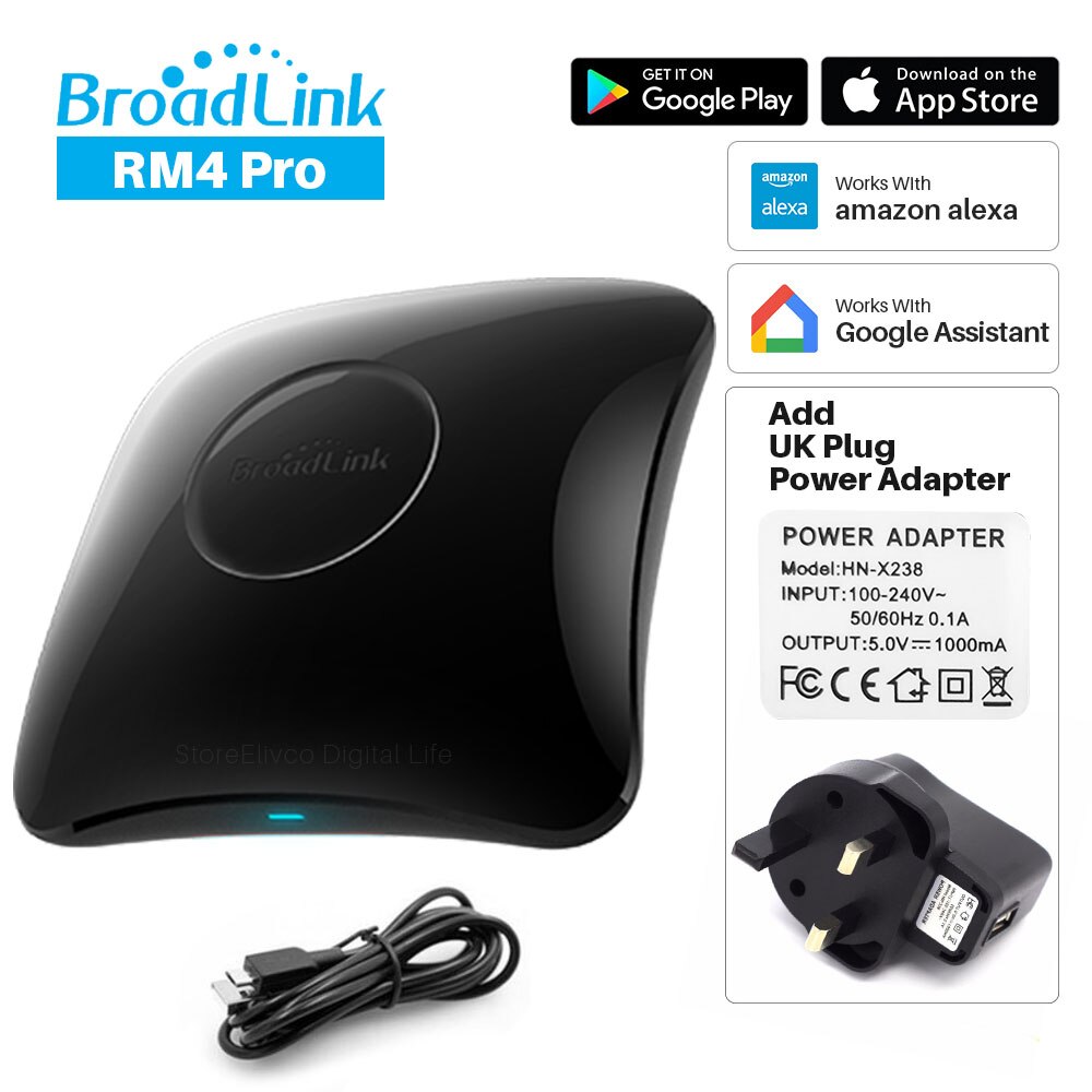 Broadlink  rm4 pro  rm4c mini universel intelligent fjernbetjening smart home automation kompatibel alexa google home: Valgmulighed 7