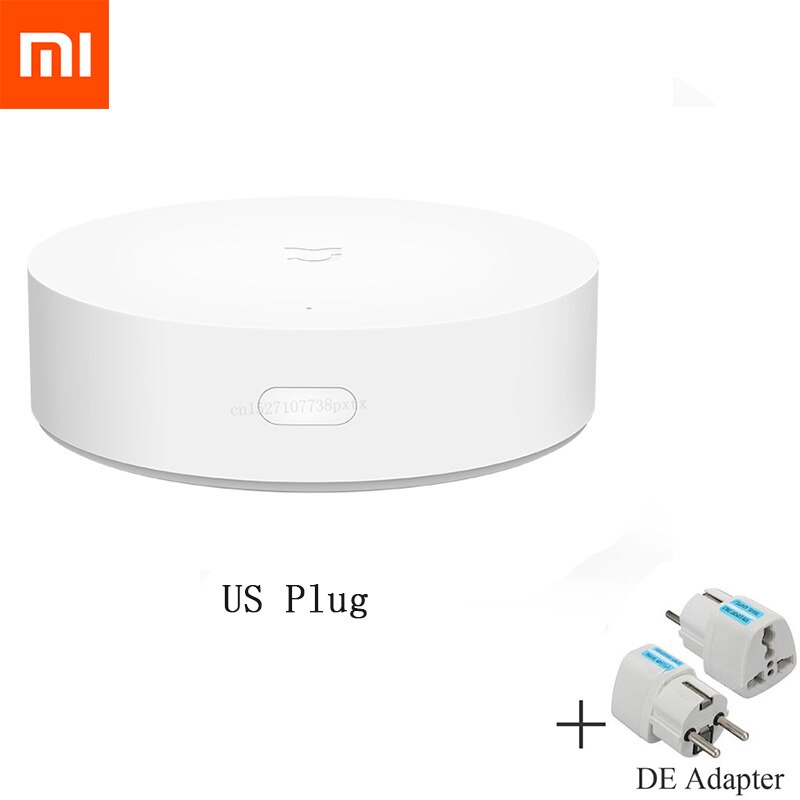 Newest Xiaomi Mijia Multimode Smart Home Gateway ZigBee WIFI Bluetooth Mesh Hub Work With Mijia Homekit Intelligent Home Hub: Add EU Adapter